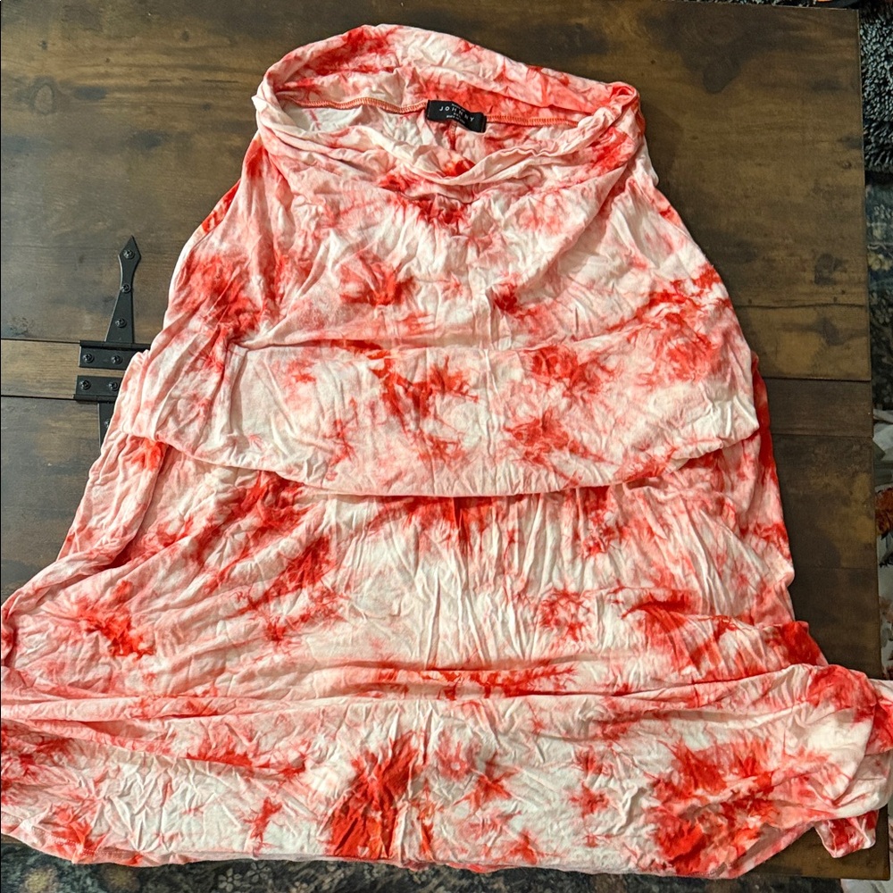 By Johnny Red and White Maxi Skirt